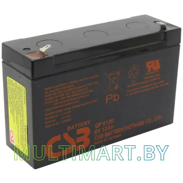 Аккумулятор для ИБП CSB GP6120 (6В/12 А·ч)